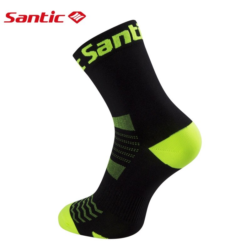 Santic 4Pcs Men Women Cycling Socks Bike Bicycle Socks Breathable Anti-sweat Outdoor Sports Ciclismo Socks 4Pcs