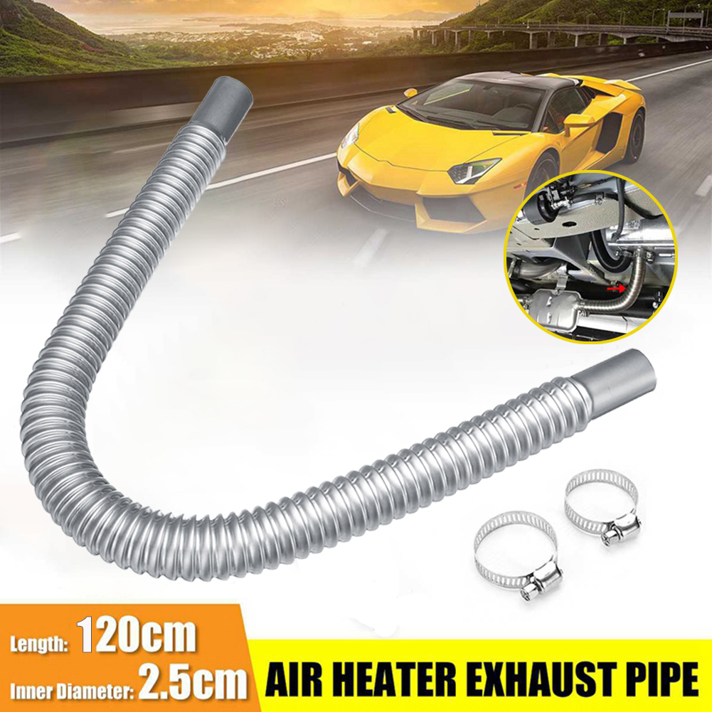 Parking Air Heater Tank Exhaust Stainless Steel Pipe Diesel Gas Vent Hose 120cm