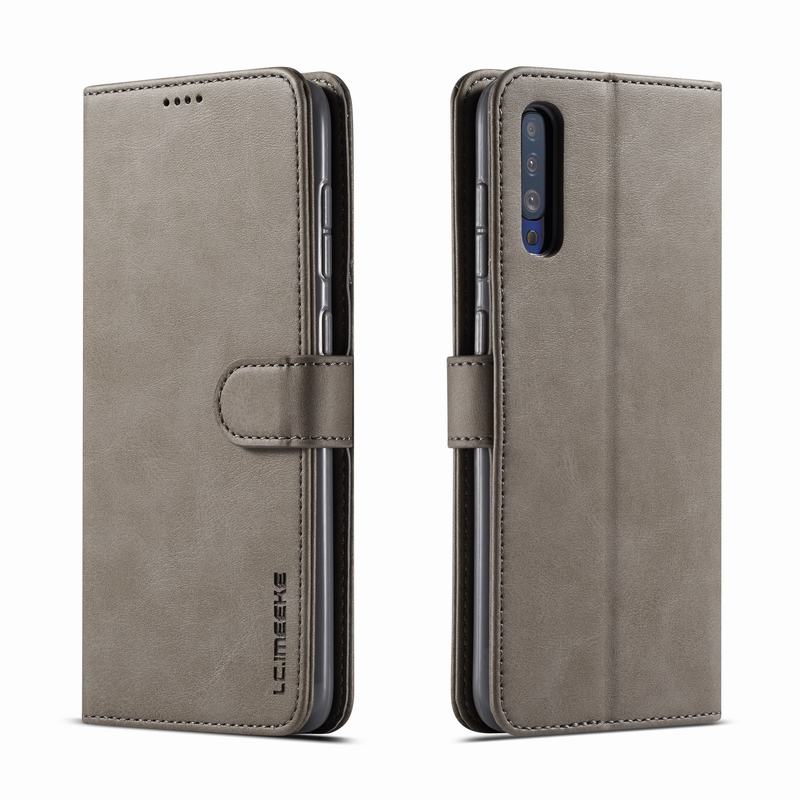 kippen Buch fallen Für Samsung Galaxis A70 fallen Leder Brieftasche Karte Slot Abdeckung Für Samsung A70 EINE 70 Telefon Fällen Galaxis A70 Coque: grau