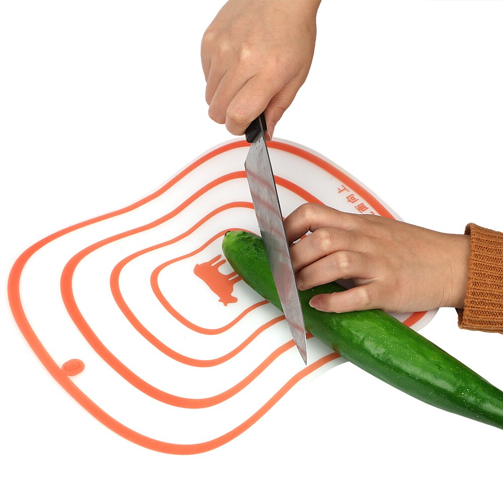 Kitchen Gadgets Cutting Board Antibacteria Plastic Non-slip Frosted Bendable Chopping Board Vegetable Meat Tools