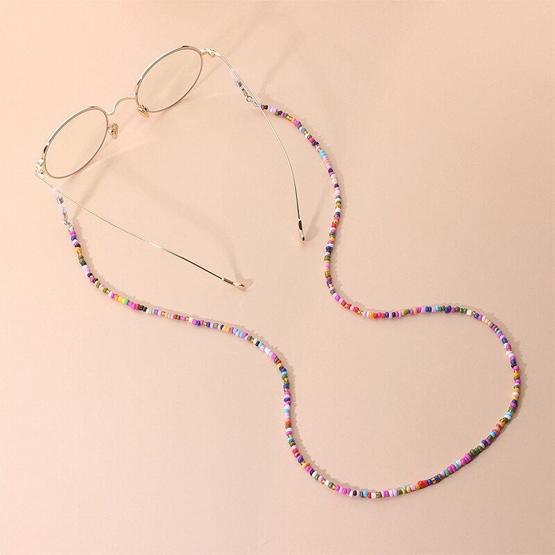 Neue Boho Maske Gurt Perlen Gläser Ketten Frauen Gesicht Maske Schlüsselband Anti Rutsch frauen Nacken Kette Für Brillen Kordon de anteojos