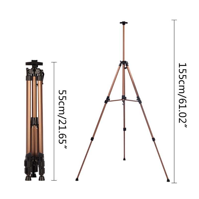 Aluminum Alloy Easel Small Hand-cranked Portable And Height-adjustable Tripod