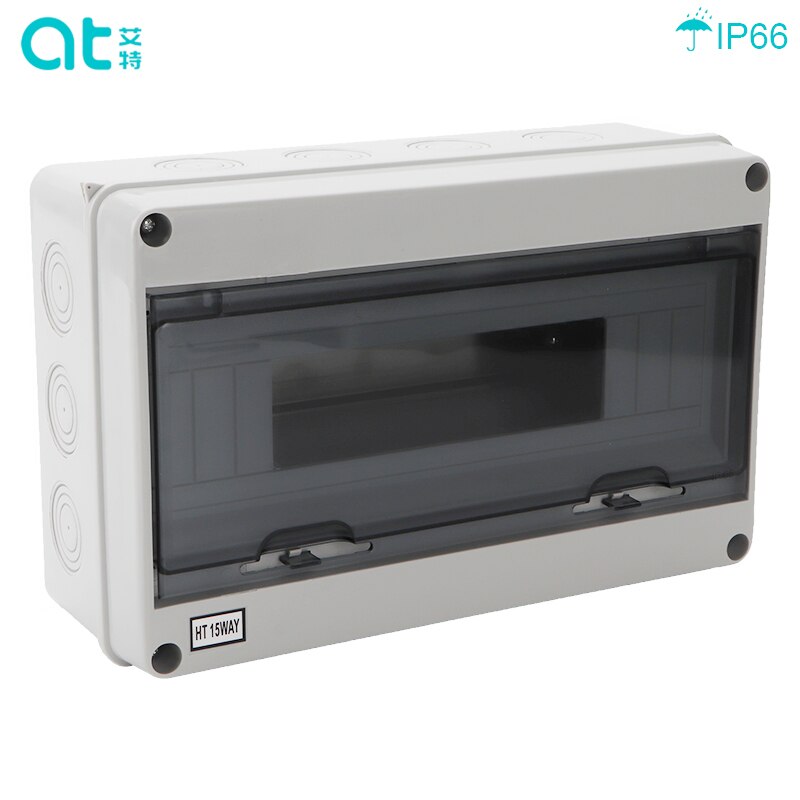 IP65 5/8/12/15/18/24Ways Electrical Waterproof Distribution Box Outdoor Circuit Breaker MCB power 1 Piece: 310x195x110