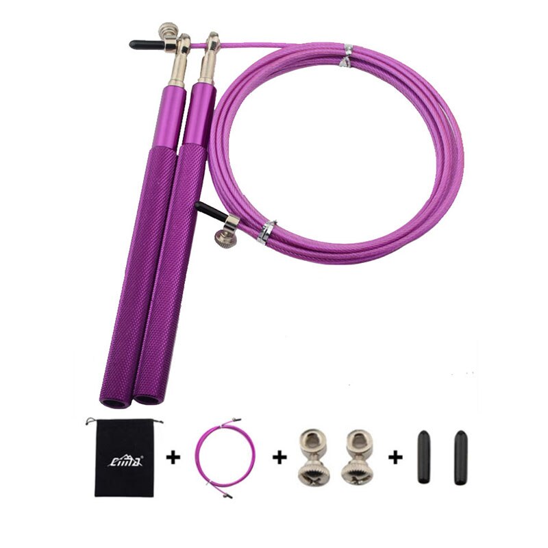 Skipping Rope Speed Boxing Jumping Training Physical Agility Gym Fitness Exercise Accessories Workout Battle: Purple Set