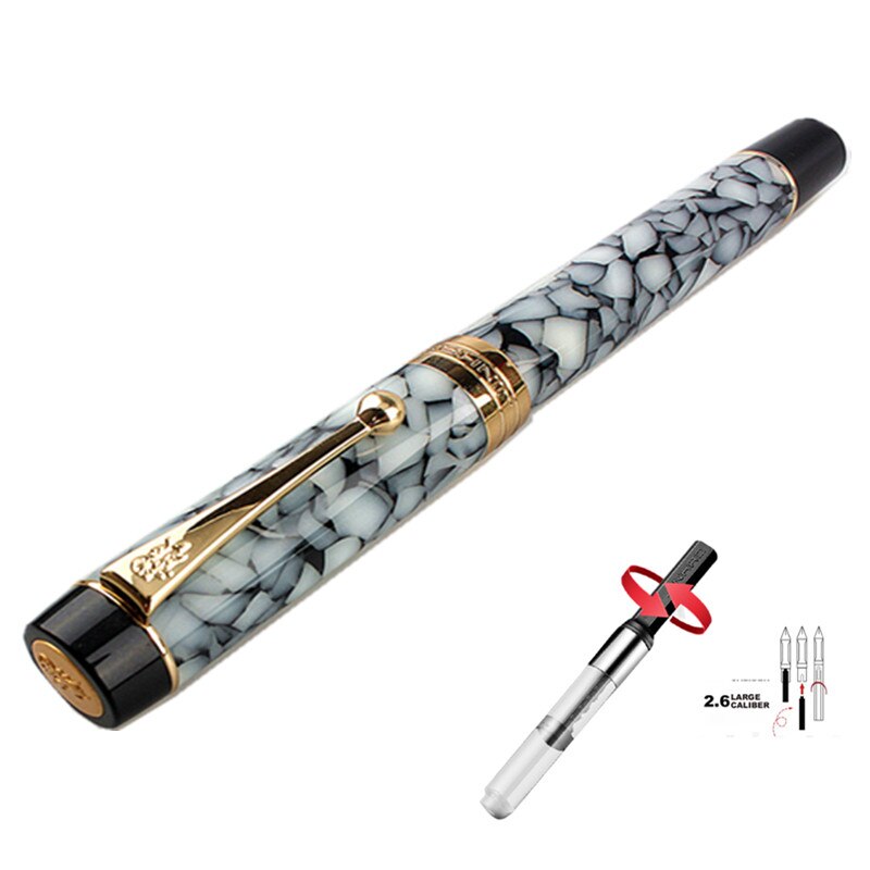 Jinhao – stylo à plume rétro en résine acrylique, 100, Nebula série F Nib, pour bureau, avec convertisseur, pour écriture, d&#39;affaires: PEN AND converter / Fine 0.5mm