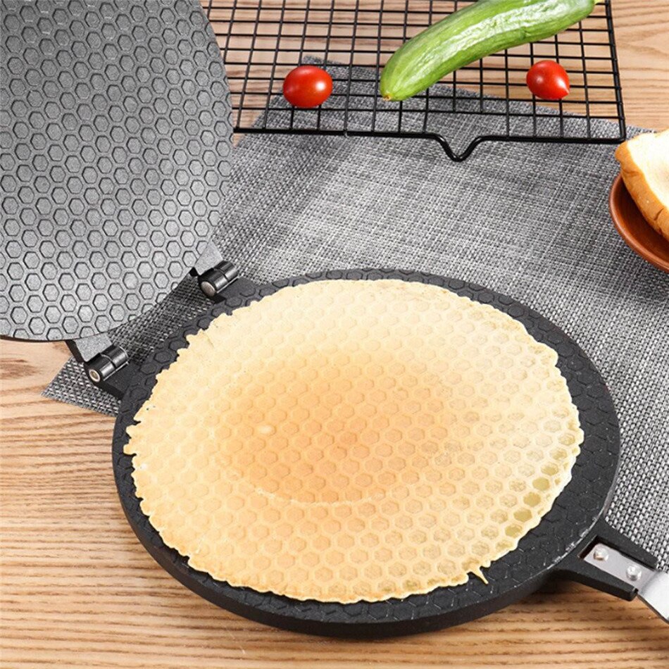 Household Waffle Bake Maker Kitchen Non-Stick Aluminum Alloy Waffle Maker Pan Mould Mold Press Plate Waffle Iron Baking Tools