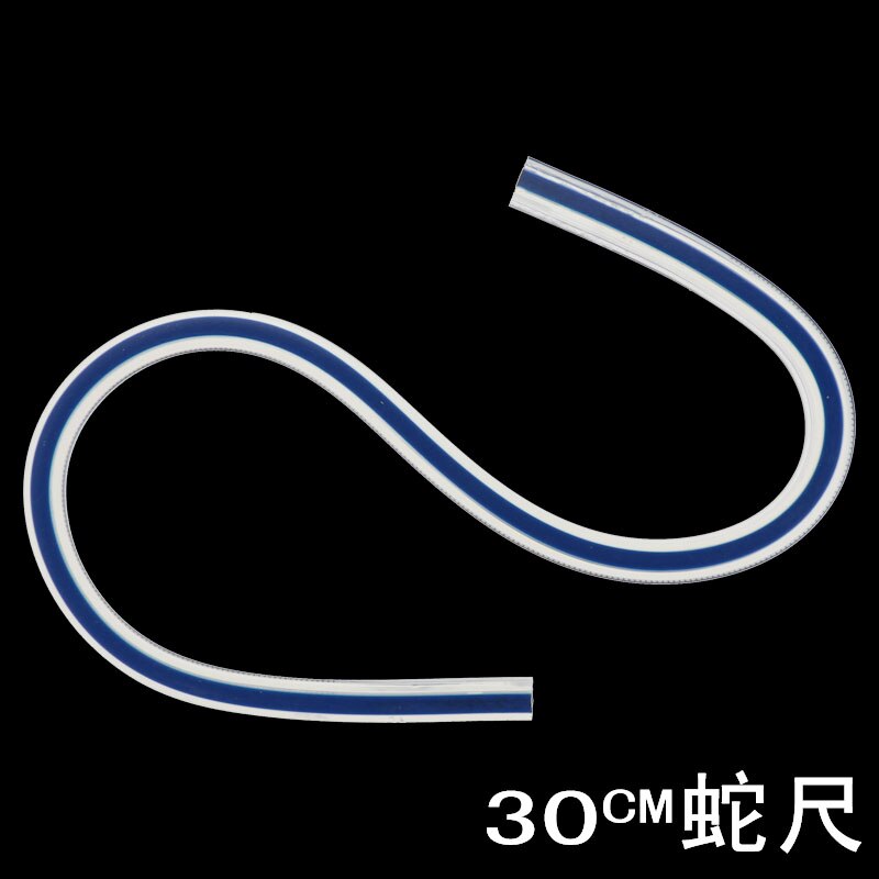 Règle en plastique bleu blanc | Tailleurs, en serpentin souple, plastique souple, courbe Flexible, dessin, règle douce 30CM 40CM 50CM 60CM