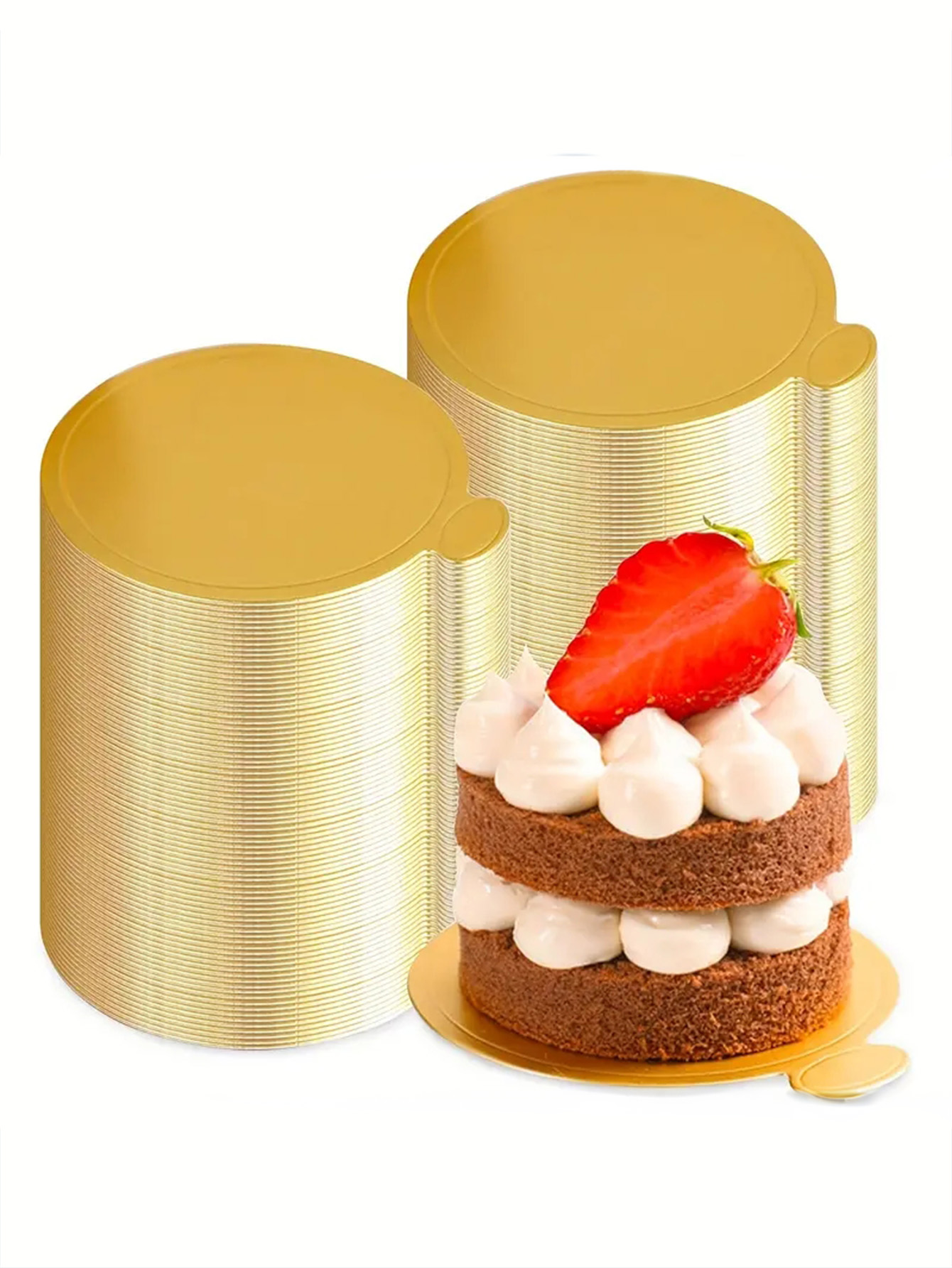 Plateau en papier mousse à base dorée épaissie, petit plateau à gâteau, base à dessert, alimentaire, sous-papier pour gâteau 1918, 25 pièces