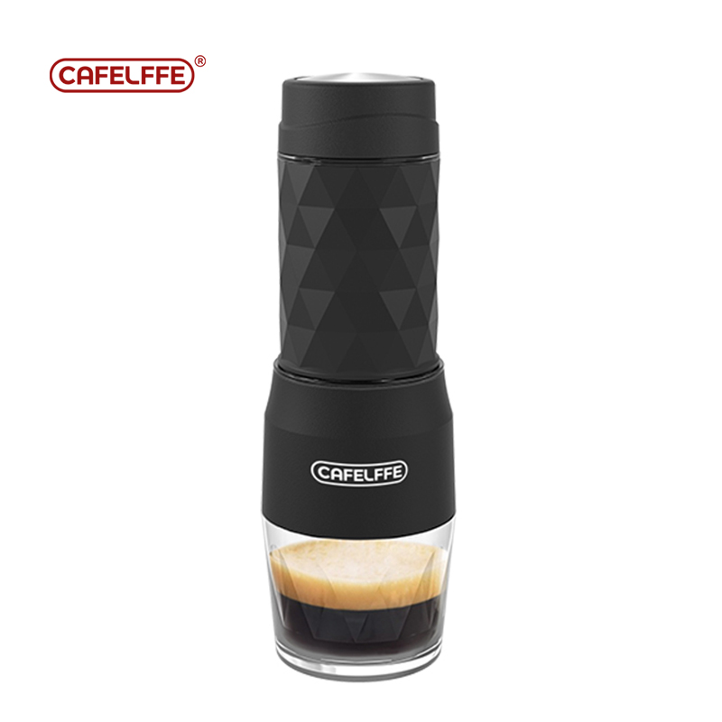 Cafelffe-cafetera portátil Manual, cafetera Espresso para cápsulas y espuma de leche molida, prensa Manual, cafetera para senderismo, viaje, Gif 4 en 1: Default Title