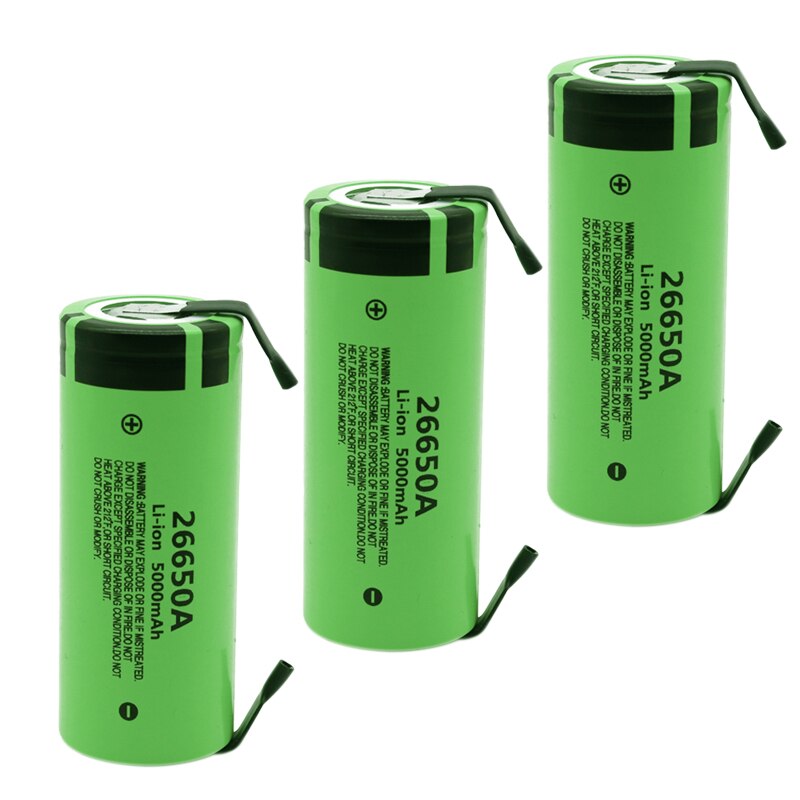 3.7V 26650 Battery 5000mAh Li-ion Rechargeable Battery For LED Flashlight Torch Li-ion Battery accumulator battery