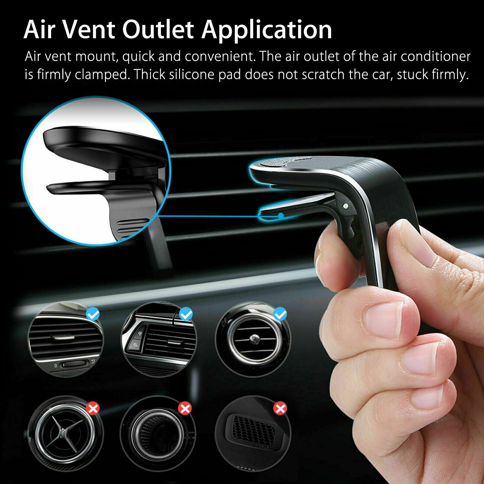 Magnetic Universal Car Phone Holder Air Vent Magnet Mount Mobile Phone Stand