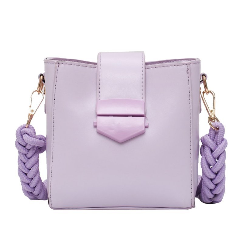 Corda di canapa della cinghia di spalla di Cuoio dell'UNITÀ di elaborazione sacco A principale Femme viola Borsa con Tracolla per Le Donne 2020 di proprietà Piccola Spalla Borse Femminile