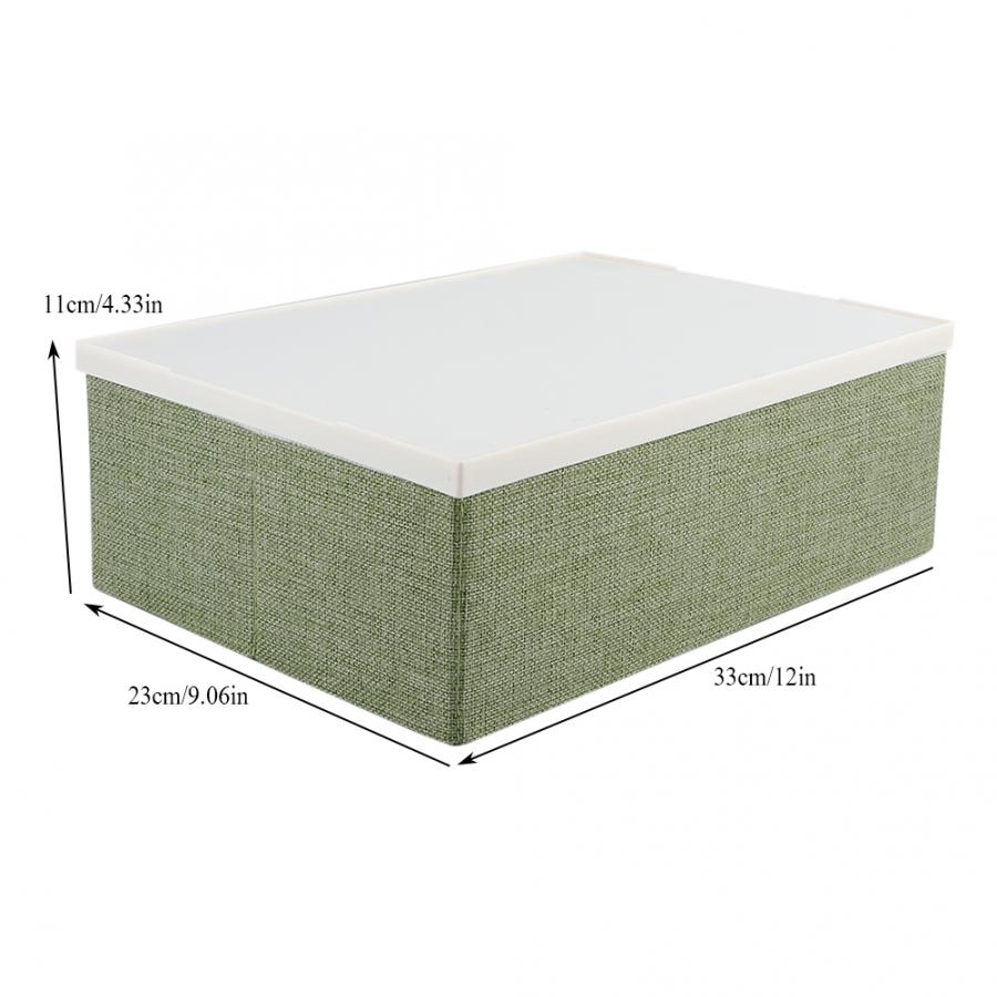 33*23*11cm foldbar opbevaringsboks polyester tøjkasse med låg familie skab opbevaringsboks seng under opdelte kurvebeholdere
