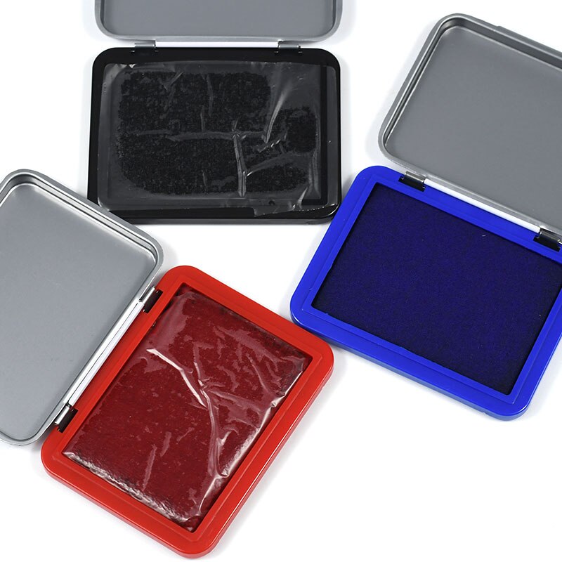 Pâte d'encre rouge de calligraphie, boîte carrée flambant neuve, tampon Yinni chinois 40g, rouge bleu noir