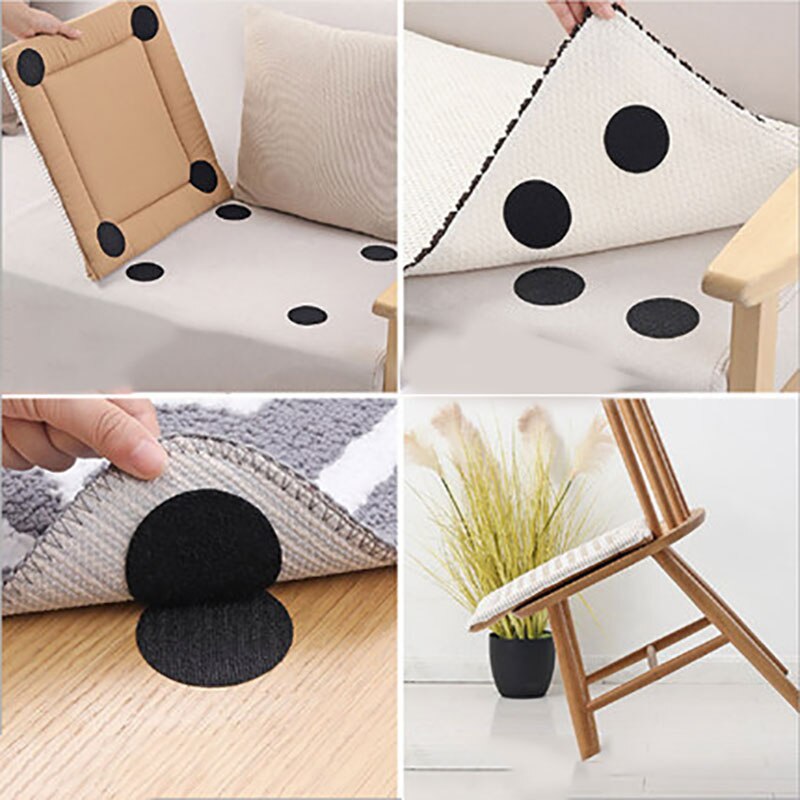Attache auto-adhésive forte 60mm, lot de 5 à 30 paires d&#39;autocollants antidérapants pour la maison, crochet et boucles pour tapis de canapé, points adhésifs