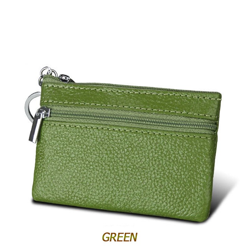 DOLOVE Brand Split Leather Women Wallets Mini Purse Lady Small Leather Wallet with Coin Pocket D-7508: Green