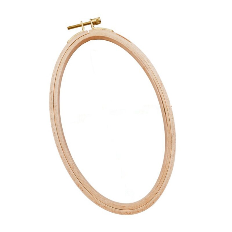 Embroidery Hoop Circle Round Oval Cross Stitch Hoops Traditional Quilting Ring Wooden Frame Art Craft DIY Sewing Tool: 210x133mm