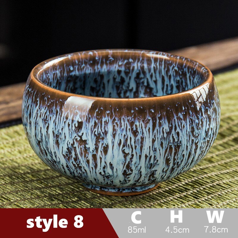 85ml Tea Set Teaware Tea Set Cup Ceramic Chinese Style Tea Cup Set Gongfu Tea Set Colorful Glazed Tea Set: style 8
