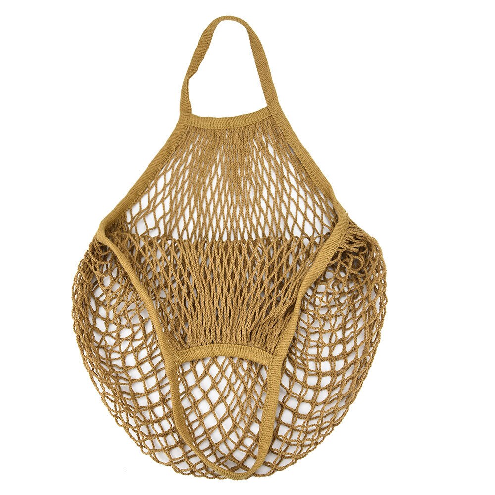 netting handlepose gjenbrukbar streng frukt oppbevaring håndveske totes kvinner shopping mesh nett vevd veske butikk dagligvare tote bag