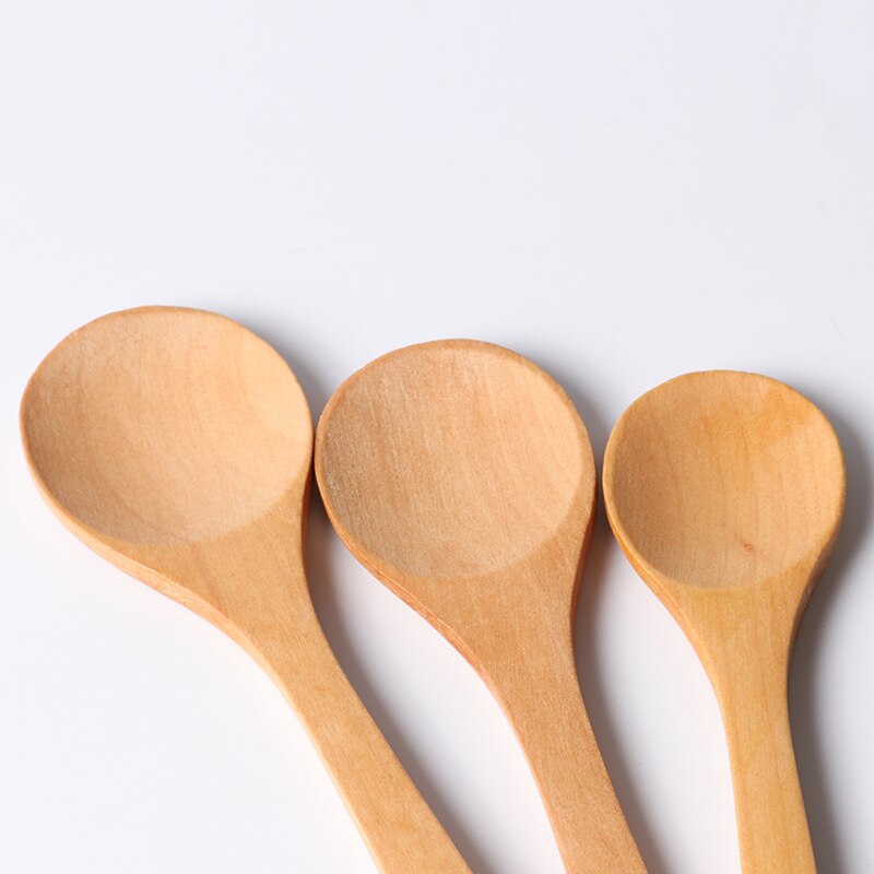 6 Stuks Houten Lepels 20 Cm - Lange Handgreep Honing Lepel Koffielepel