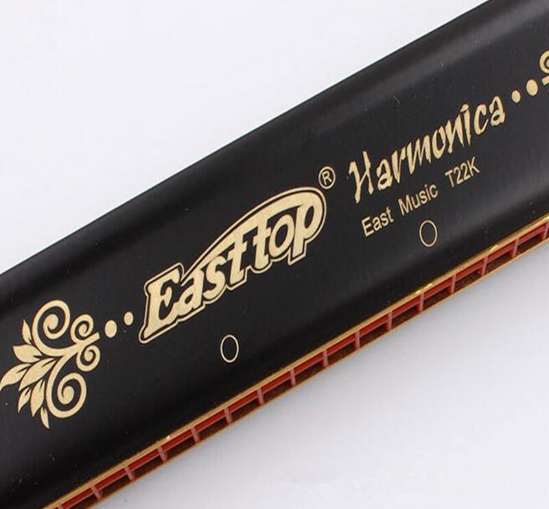 Easttop 22 Holes Tremolo Harmonica ABS Comb Musical Instruments Armonica Instrumento Harmonica C key Mouth Ogan