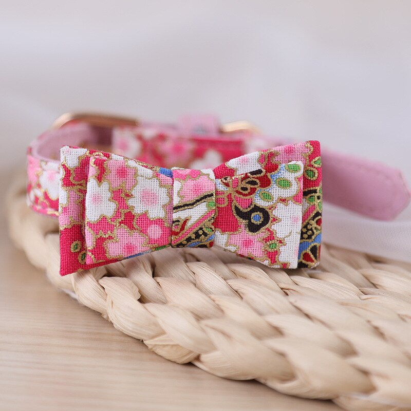 Accesorios de Collar de mariposa para perro y gato, productos elegantes de lujo,: Pink