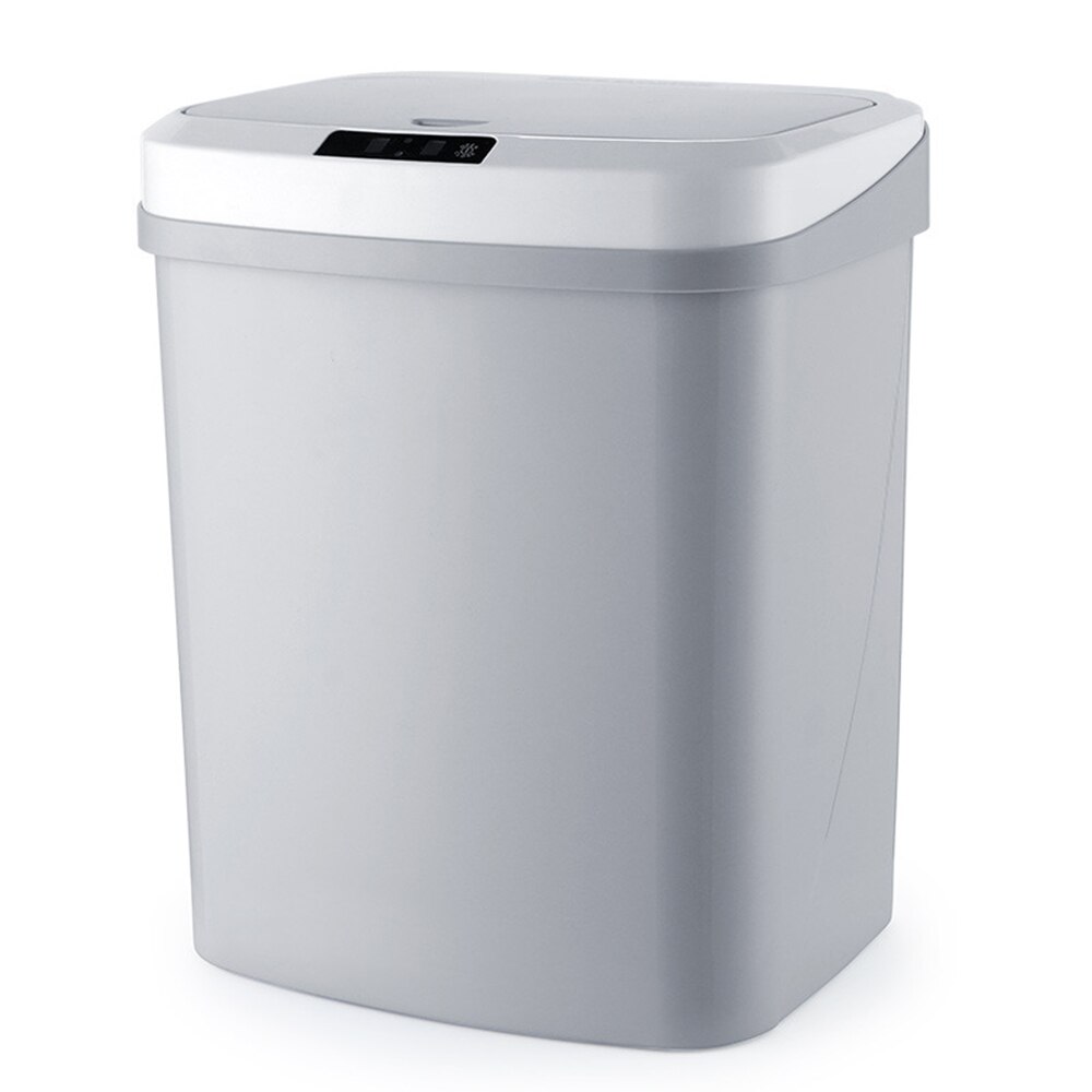Papeleras de plástico recargables con Sensor inteligente para dormitorio y oficina, cubo de basura automático silencioso, cesta de papel para el hogar: C