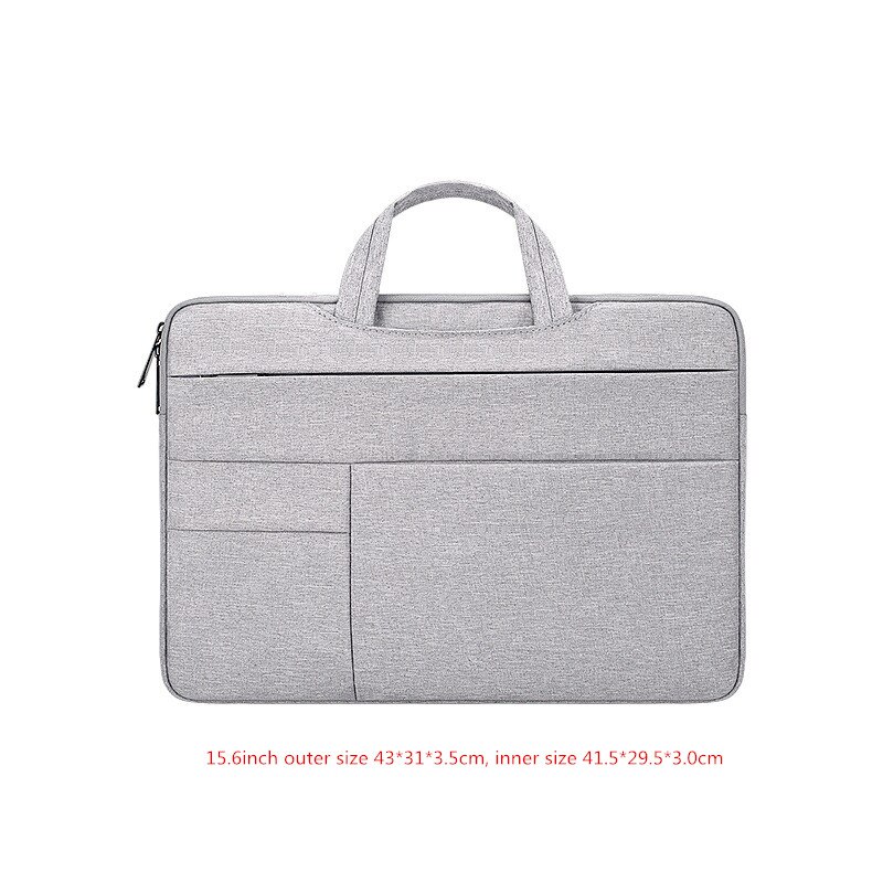 Stoßfest Wasserdichte Laptop Tasche Männer der frauen Aktentasche Tote Büro Business Reise Elektronische Produkt Dokument Lagerung Beutel: Heather Gray XL