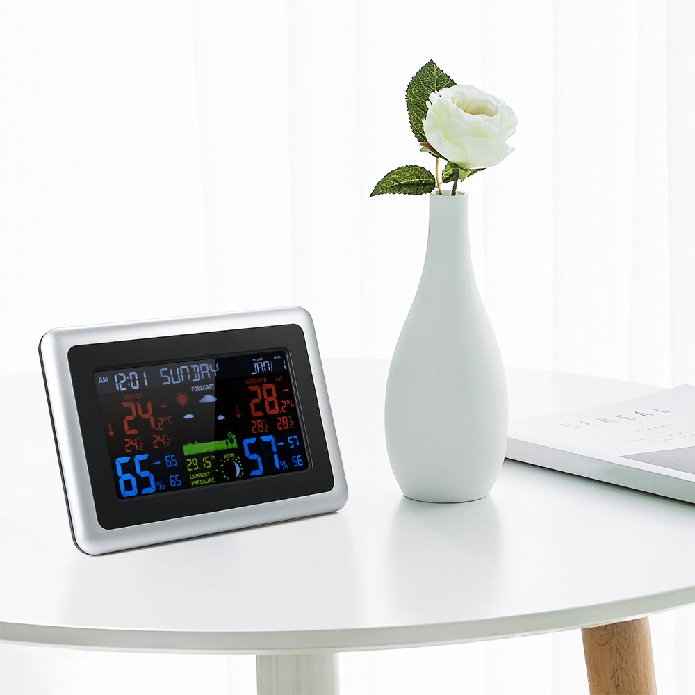 Draadloze Weerstation Weersverwachting Indoor Outdoor Thermometer Hygrometer Barometer Wekker vochtmeter