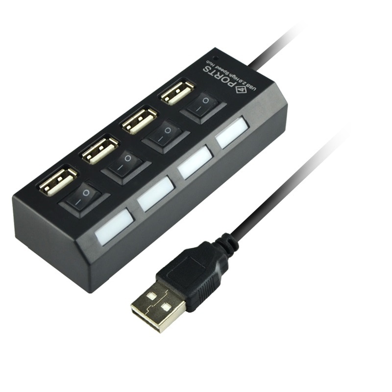 Mini High Speed USB 2.0 Hub 4 Ports Portable USB Hub 480 Mbps Switch Splitter Adapter Peripherals For PC notebook Laptop