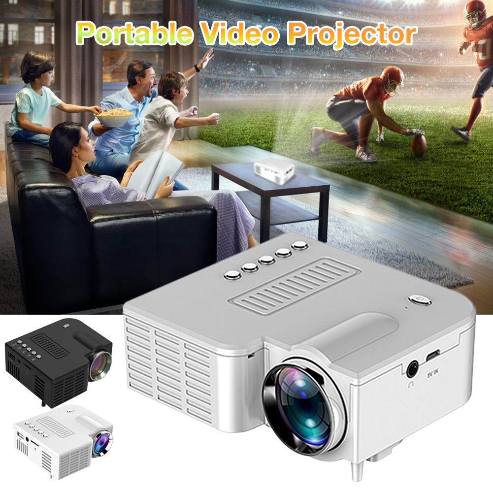 UC28C Portatile Video Proiettore Home Theater Cinema 50 Lumen di Luminosità LCD Sorgente di Luce Ufficio Supplie Supporto Per Smart Phone