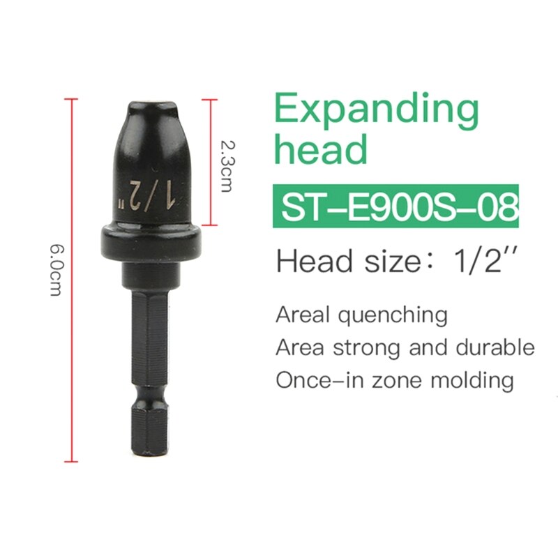Air Conditioner Copper Pipe Tool Round Handle Tube Expander Drill Bit Repairing with 1/2 3/4 5/8 7/8 Bits