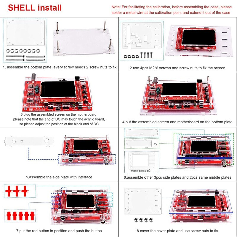 BESTDSO138 DIY Oscilloscope Kit Opening Source TFT 1MSPS Handheld Digital Oscilloscope Kit with DIY Parts and Probe