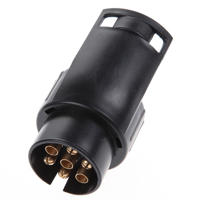 1pcs black plastic 12V 7 turn 13 pin trailer socket adapter car trailer truck plug socket