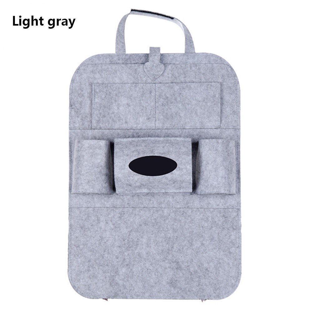 Multifunctionele Organizer Autostoel Autostoel Opknoping Zakken Seat Bag Gehumaniseerd Opbergtas Vilt Covers Achterbank Zakken: Light Gray