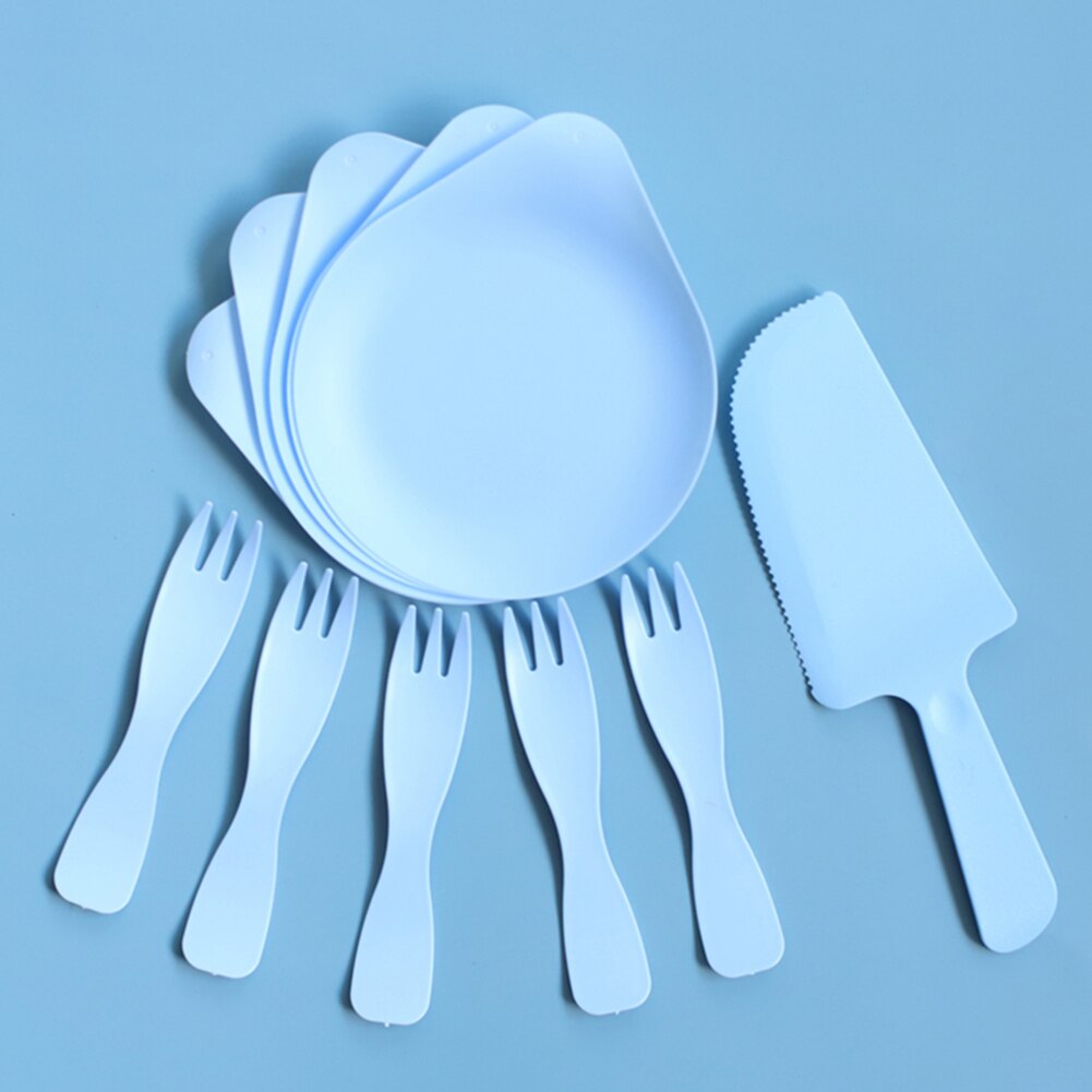 5 sets stevige borden voor thuis, verjaardag, picknick, feest, wegwerpservies, vorkensnijder, milieuvriendelijk, bruiloft