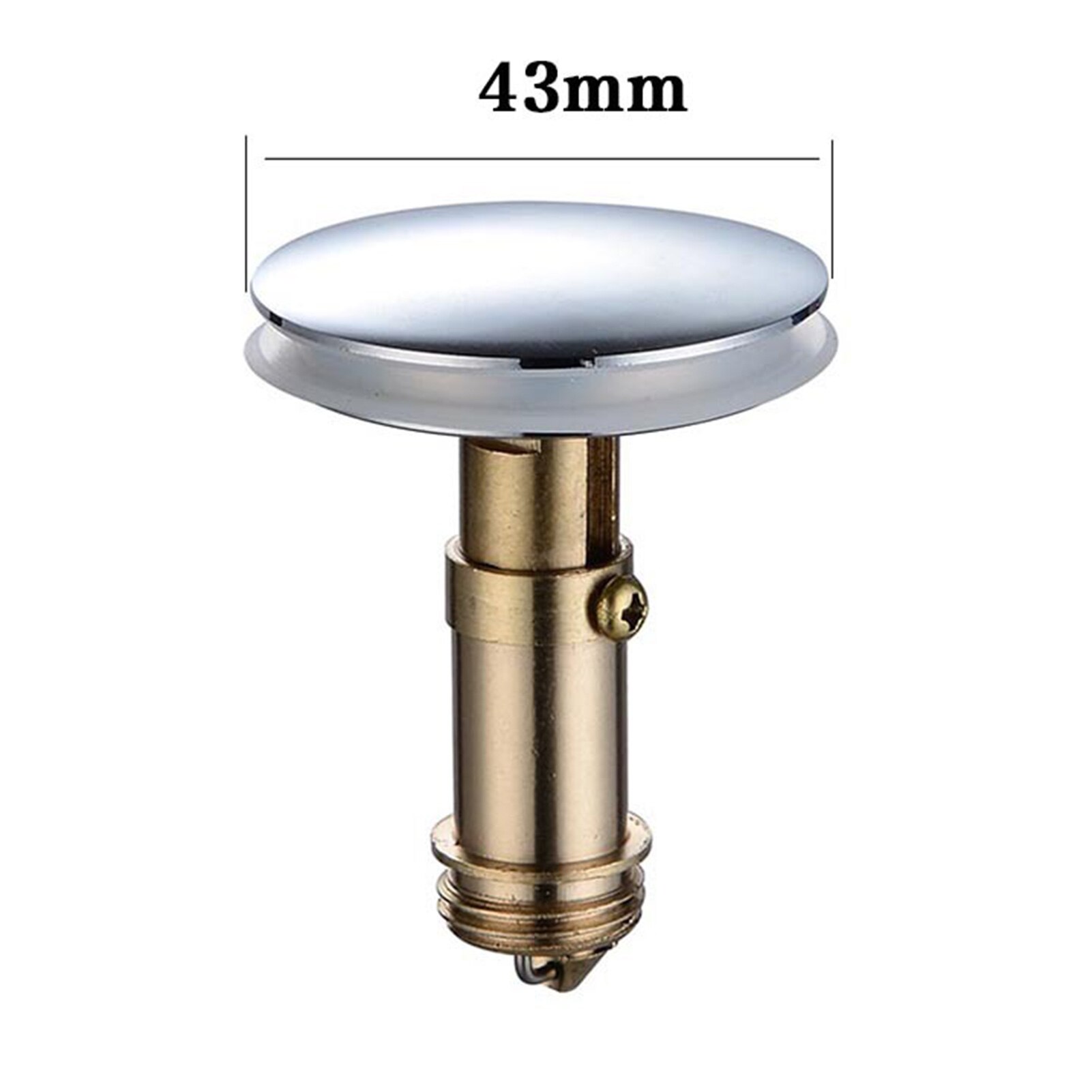 36/38/43/66/69mm Brass Bathtub Plug Replacement Bath Pop Up Waste Plug Only Flat Seal Brass Bathroom Tub Drain Drainer Strainer: 43mm