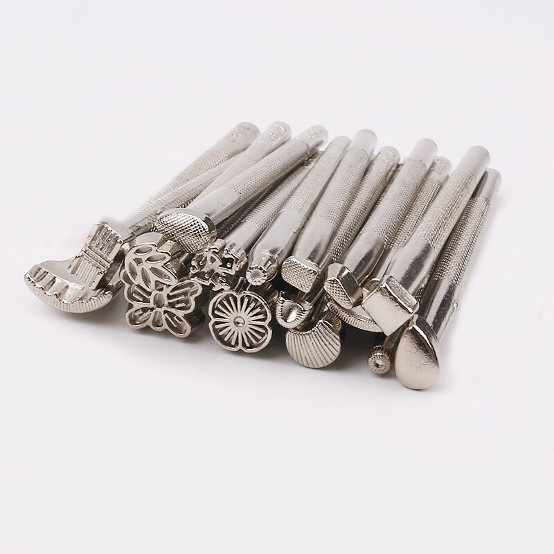 Alloy Metal Handmade DIY Leather Tools Set Leather Steel Punch Alphabet Carvings Tool Leather craft Stamps Leather carving seal