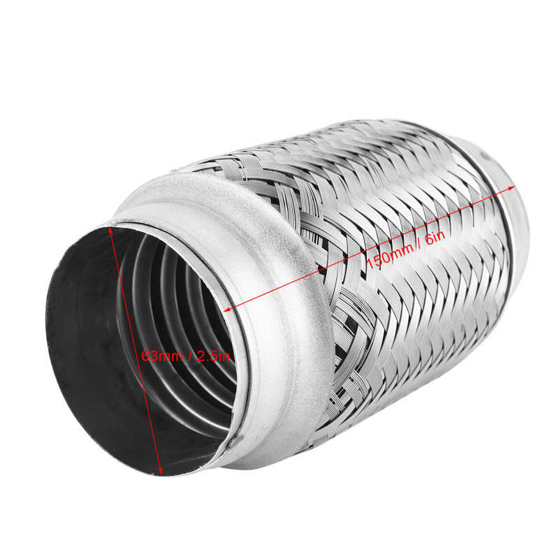 Uitlaat Flex Pijp Rvs Gegolfde Flexibele Gezamenlijke Buis Universele Onderdelen 1.75x8in 2.5x6in 1.75x10in: 2.5x6in