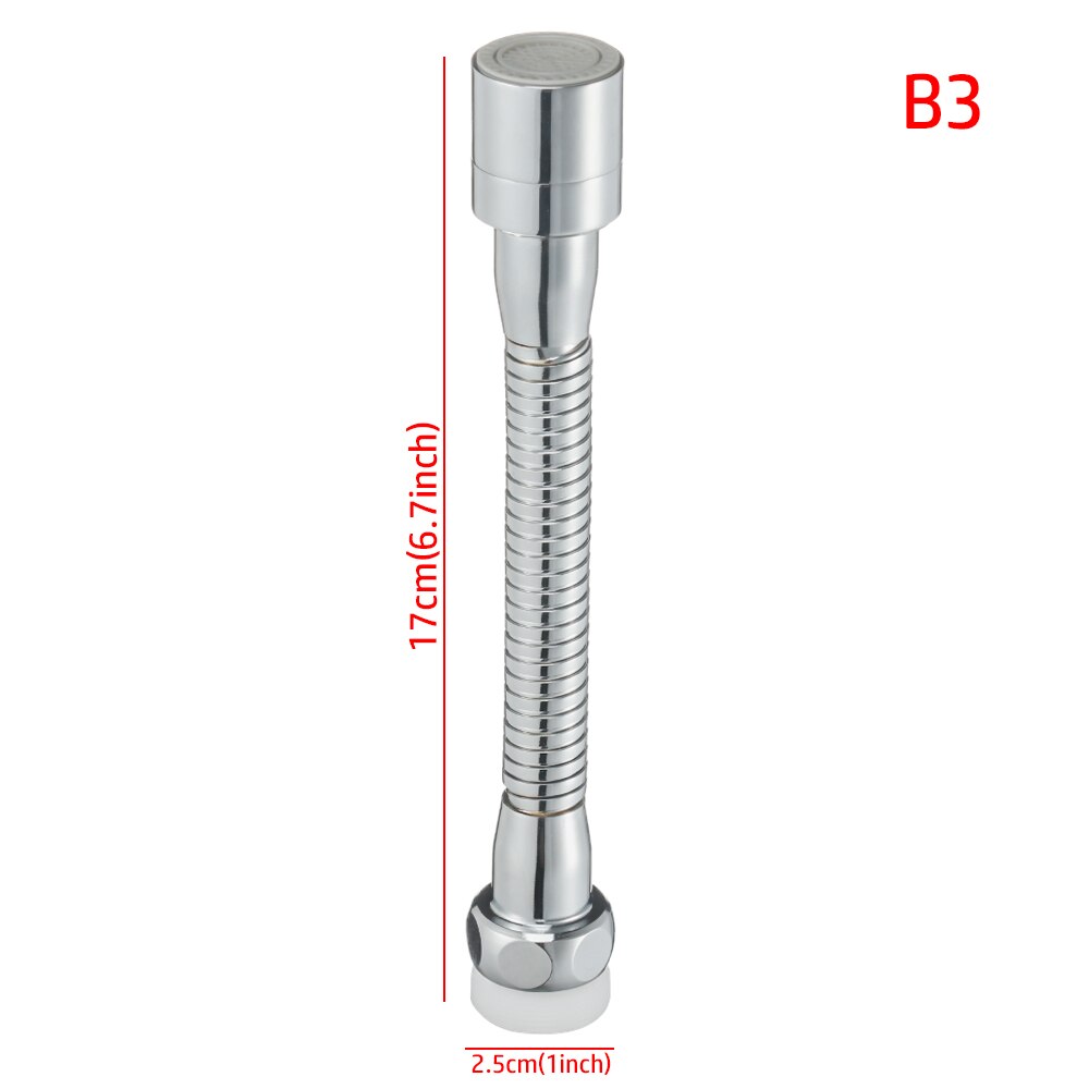 360 ° Rotatie Keuken Uitbreiding Kraan Filter Koperen Mondstuk Tap Connector Adapter Water Saving Swivel Badkamer Accessoires: B3