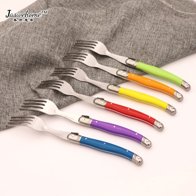 6 Pcs Roestvrij Staal Diner Vork Set Servies Bar Restaurant Westerse Servies Set Laguiole Diner Bestek Tafel Fruit Vork