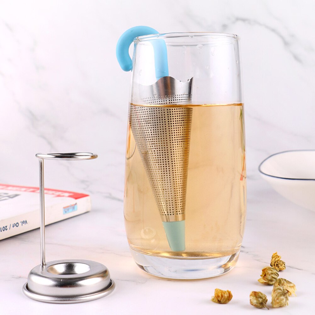 Silicone Umbrella Owl Shape Tea Strainer Filter Loose Leaf Tea Brewing Infuser Stainless Steel Mesh Kitchen Accessories