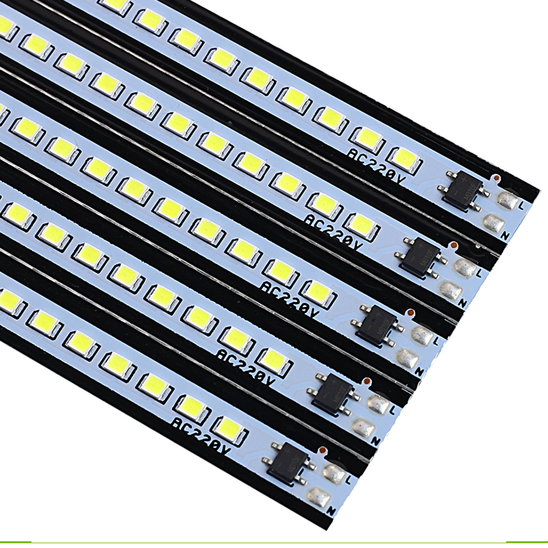 Luces de barra LED 220V tira de luces 2835 SMD blanco/blanco cálido luz LED para gabinete 10 unids/pack