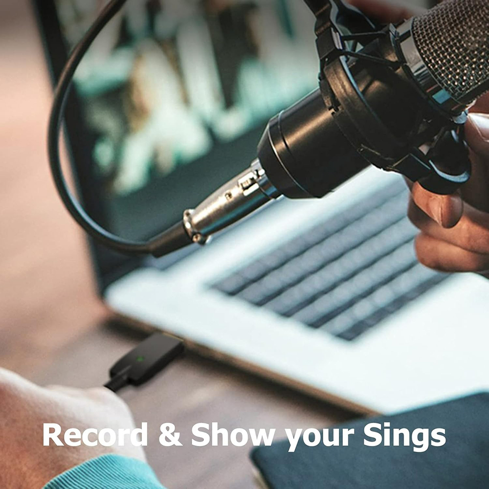 USB Microphone Cable USB Male to XLR Female Mic Link Converter Adapter Studio Audio Cable for Dynamic Microphones or Recording