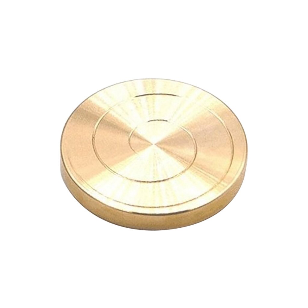Desktop Gyro Spinning Top Stress Relief Rotating Flat Coin Gyroscope Metal Tabletop Ball Gyro Decompression Optical Illusion: Gold