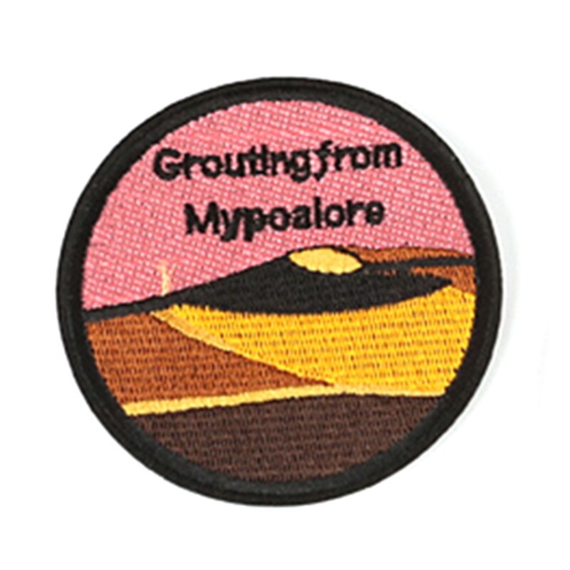 9 Pcs Cloth Patch Circular Badge Embroidery Patch Jacket Decorative Sewing DIY K3NF