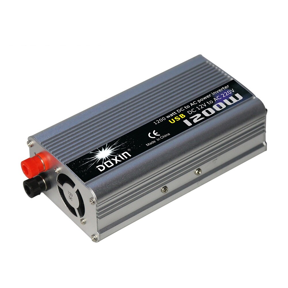DOXIN 1200 W Voertuig Omvormer 12 V naar 220 V Power Converter Huishoudelijke USB Zilver Inverter