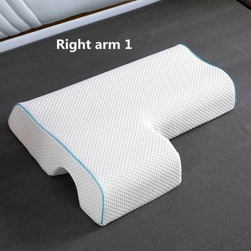 Couple Pillow Rebound Pressure with arm hole Health Neck Pillow with Multifunction Dead Arms Couple Pillow Office Napping: Right arm 1