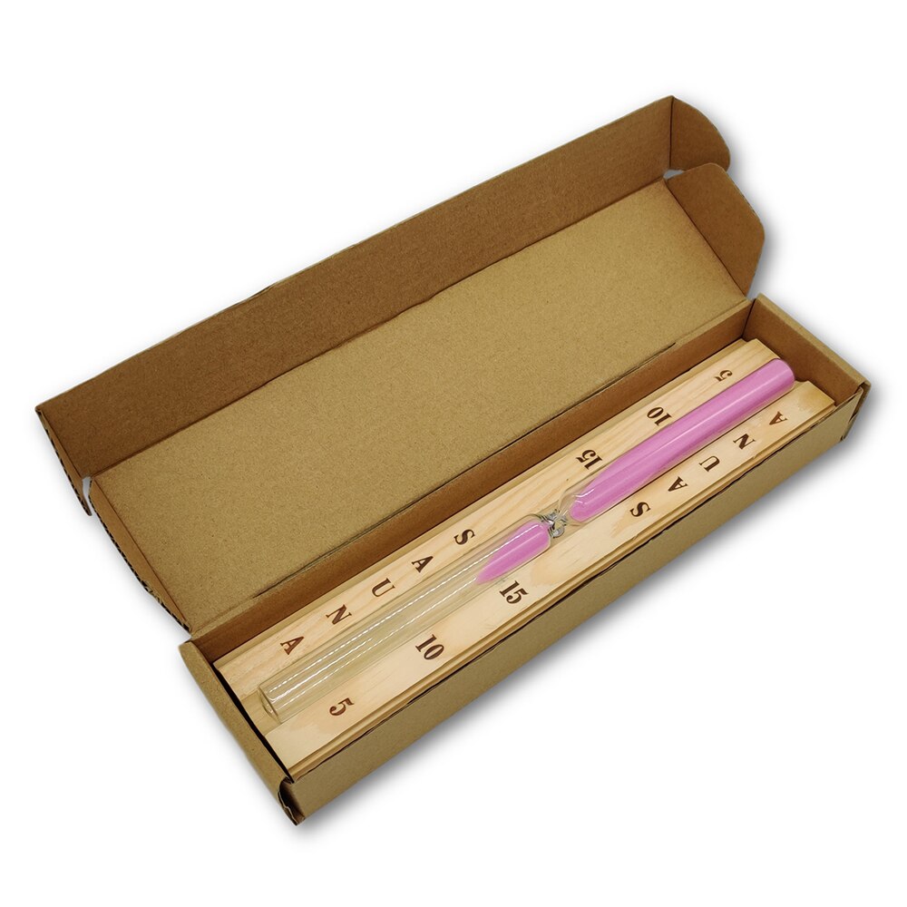 15 Minute Timer Sauna Hourglass Wall Rotating Sand Timer Countdown Clock Pink 26*9*1.6 CM Sauna Hourglass Timers