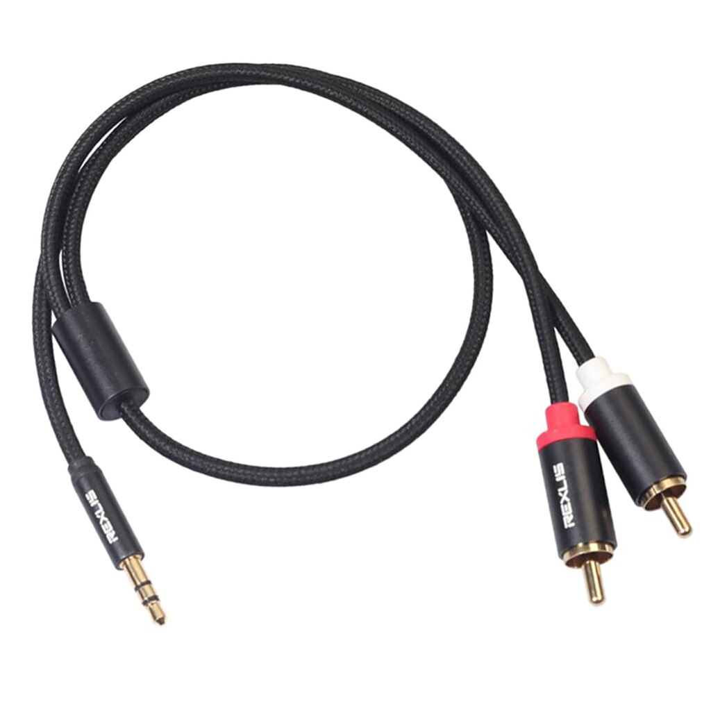 3.5mm to RCA Stereo Subwoofer AUX Cable Connector Splitter Wire 50cm